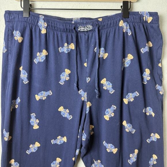 Polo Ralph Lauren All Over Bear Football Jersey Sleep Pants Men’s Size XL - Picture 3 of 9